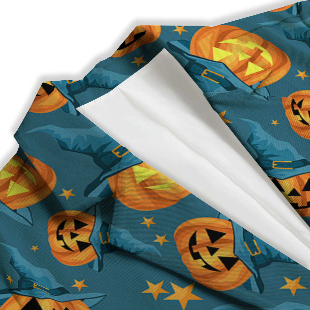 Witch Hat Pumpkin Print Pattern Women's Blazer-grizzshop