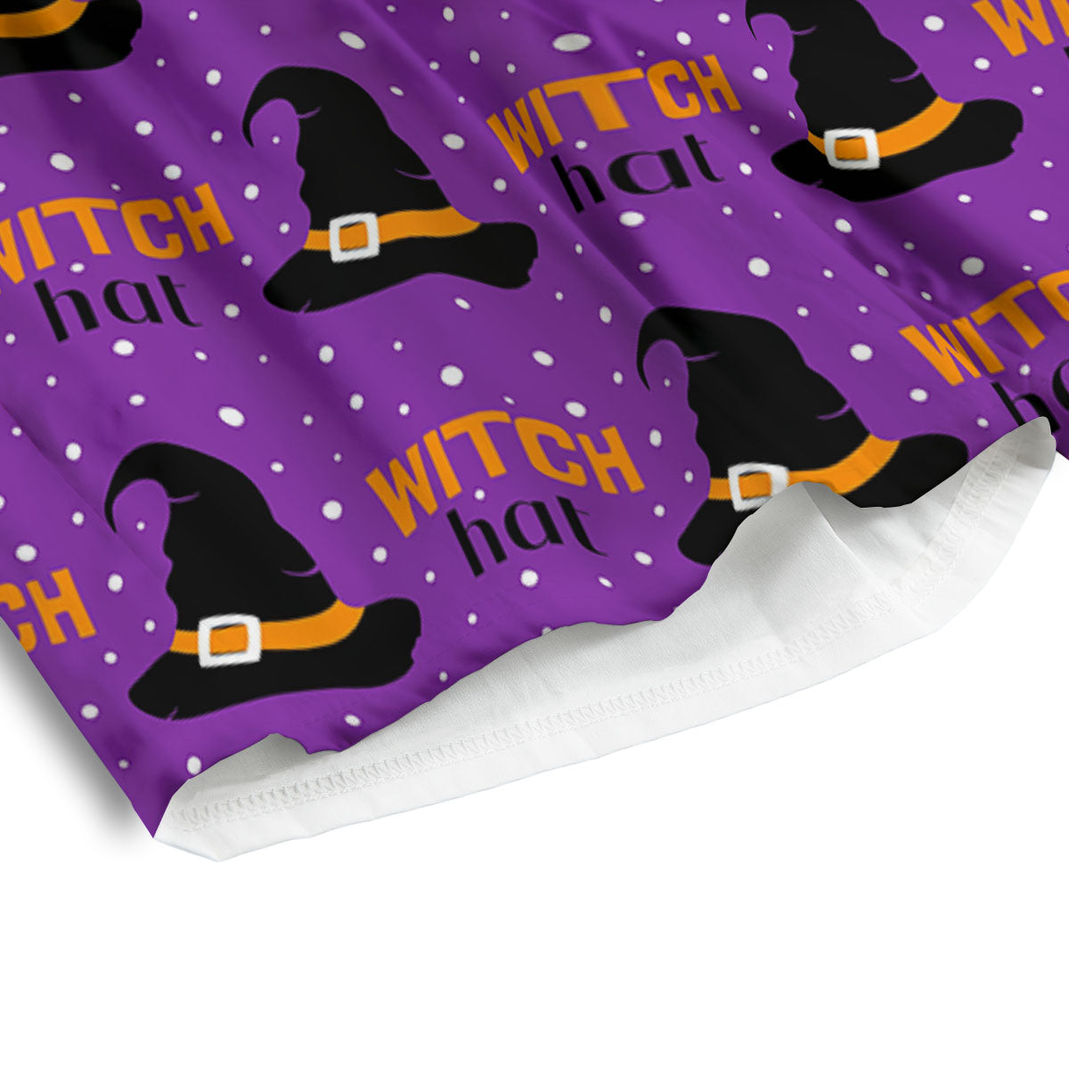 Witch Hat Purple Halloween Print Pattern Men's Athletic Shorts