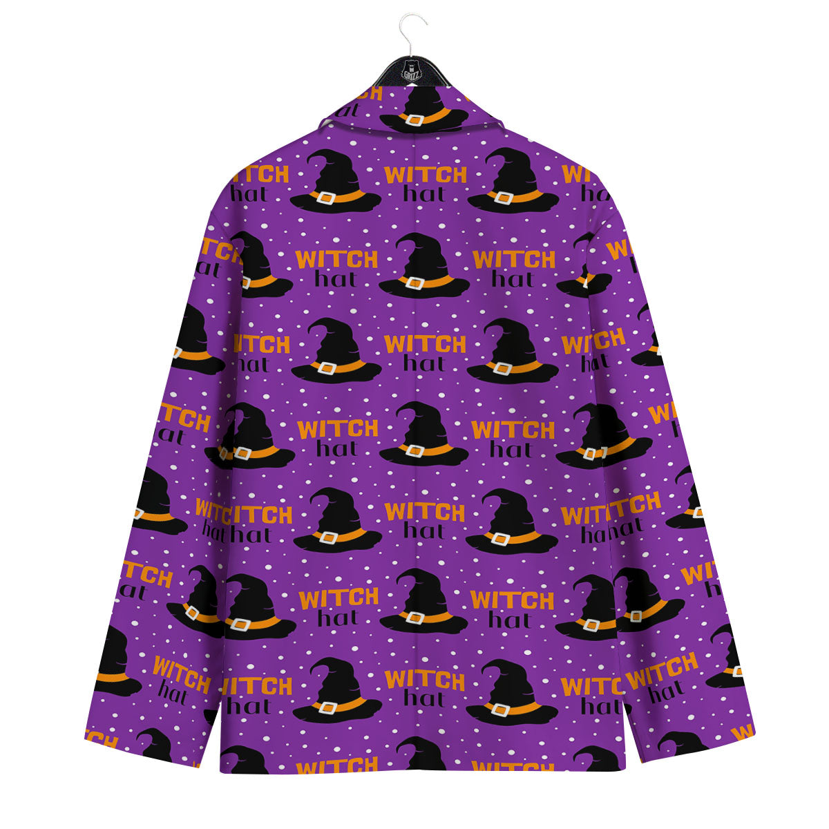Witch Hat Purple Halloween Print Pattern Men's Sport Coat-grizzshop