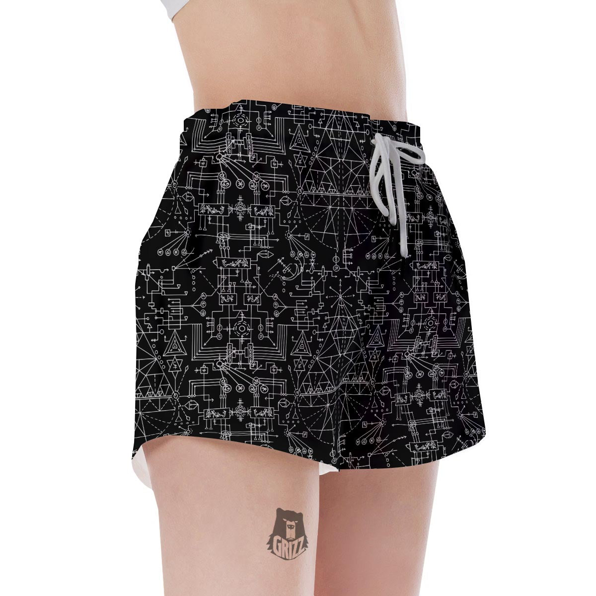 Witch Symbol Gothic Women's Shorts-grizzshop
