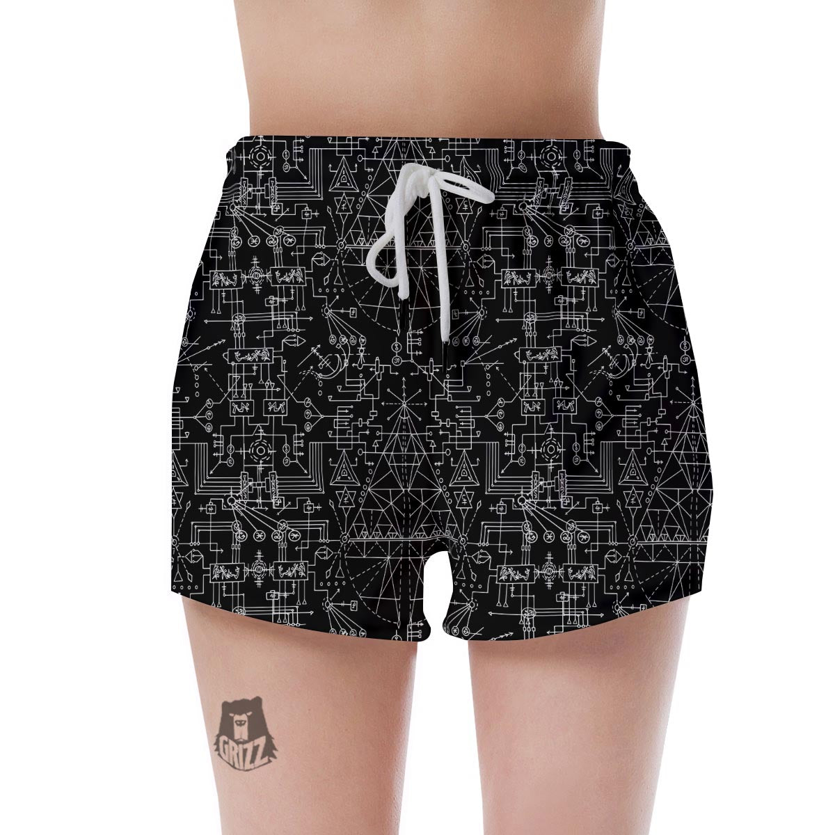 Witch Symbol Gothic Women's Shorts-grizzshop
