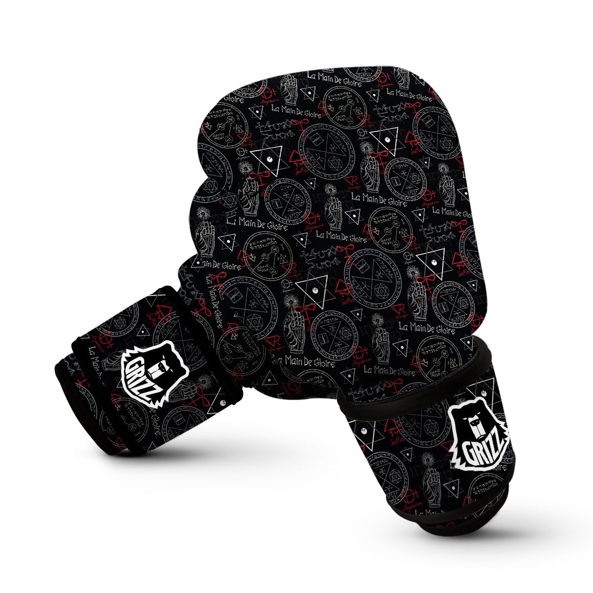 Witch Wiccan Pagan Pattern Print Boxing Gloves-grizzshop