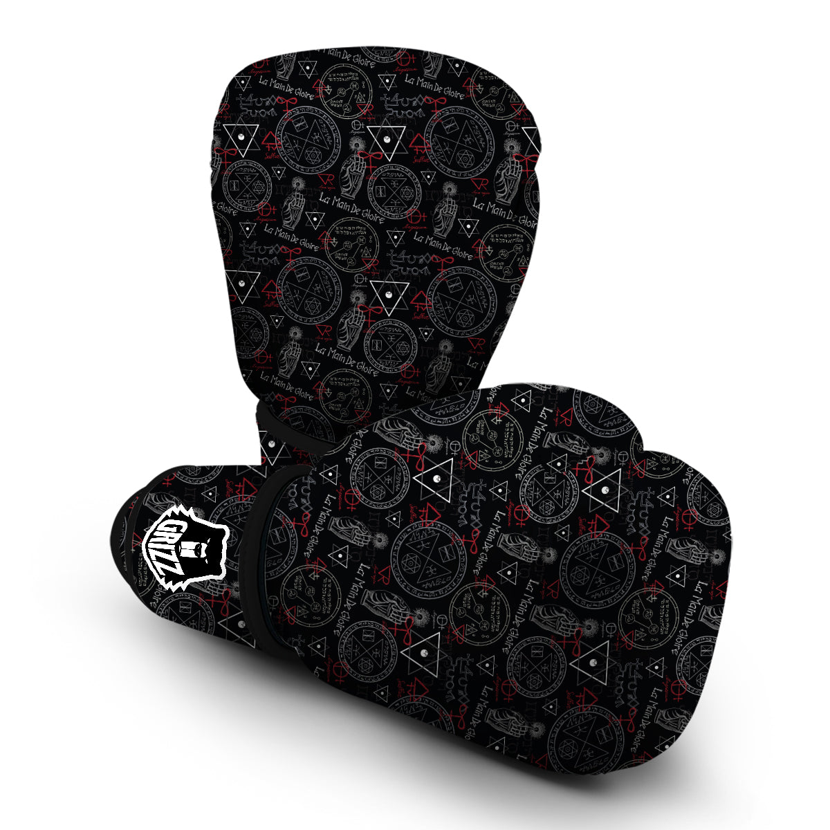 Witch Wiccan Pagan Pattern Print Boxing Gloves-grizzshop