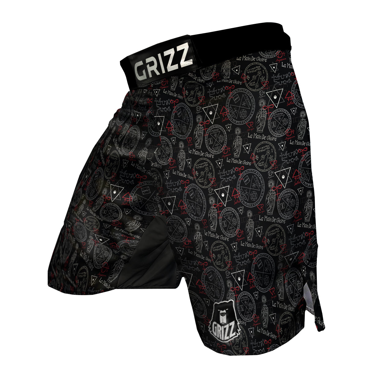 Witch Wiccan Pagan Pattern Print MMA Shorts-grizzshop