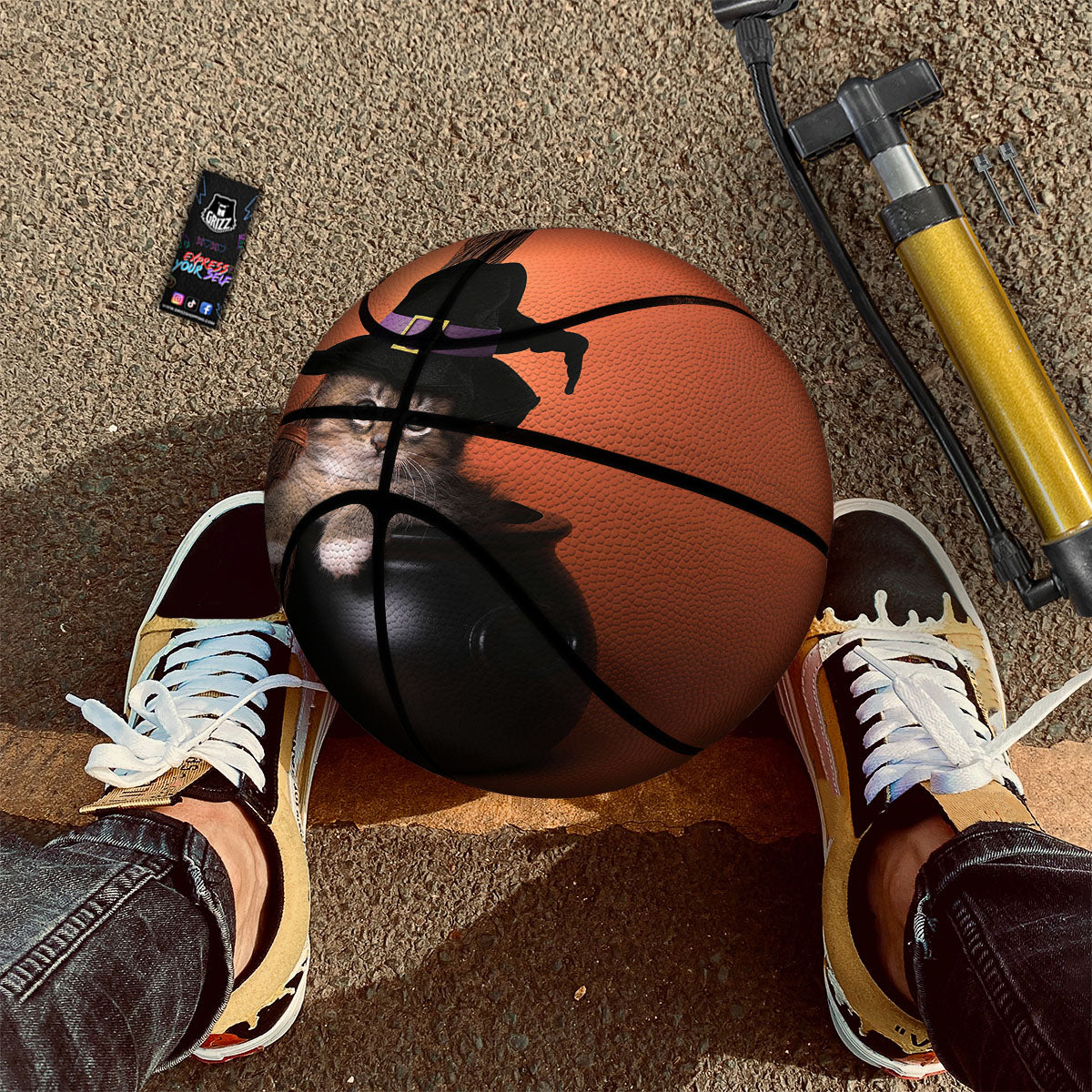 Wolf Monochrome Print Basketball