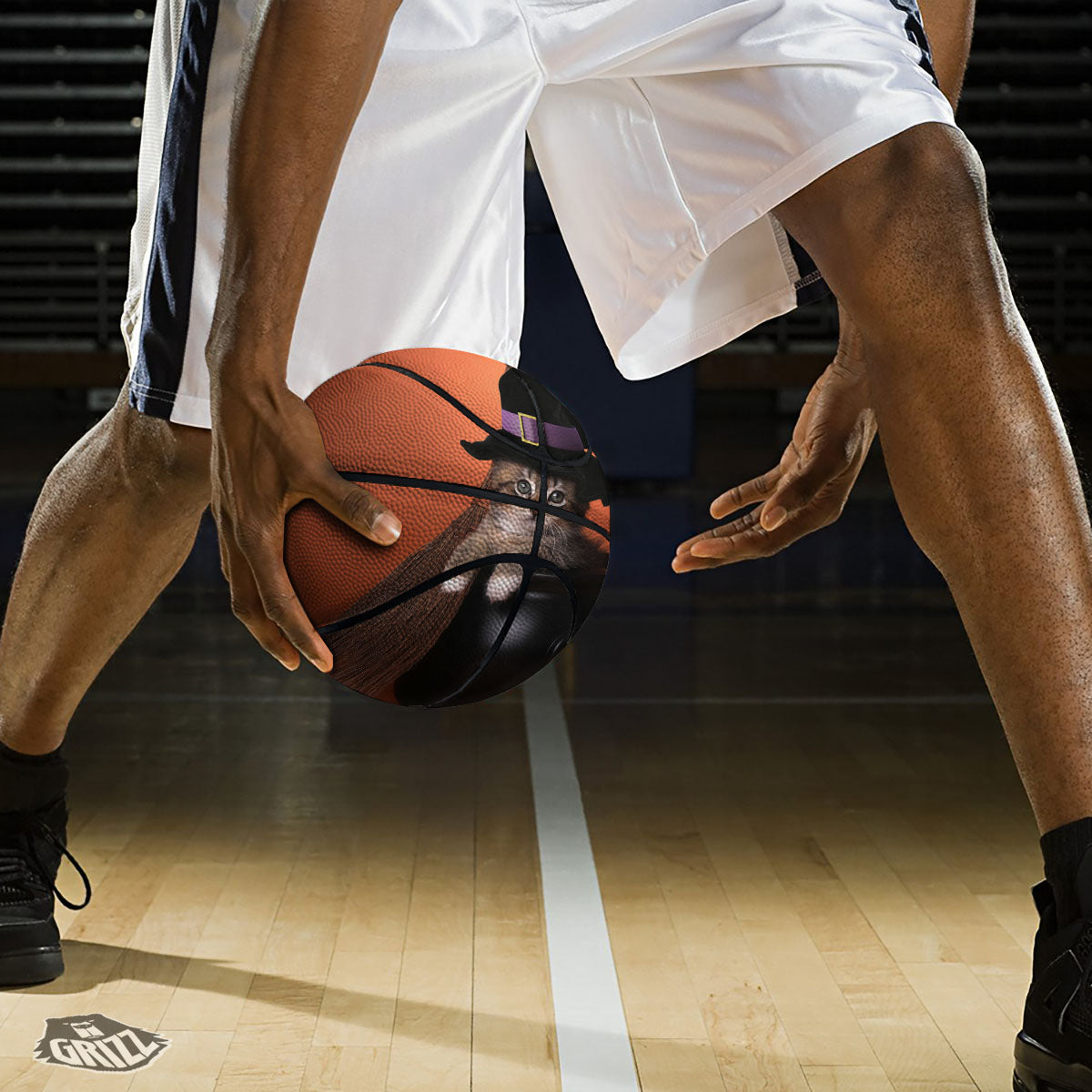 Wolf Monochrome Print Basketball