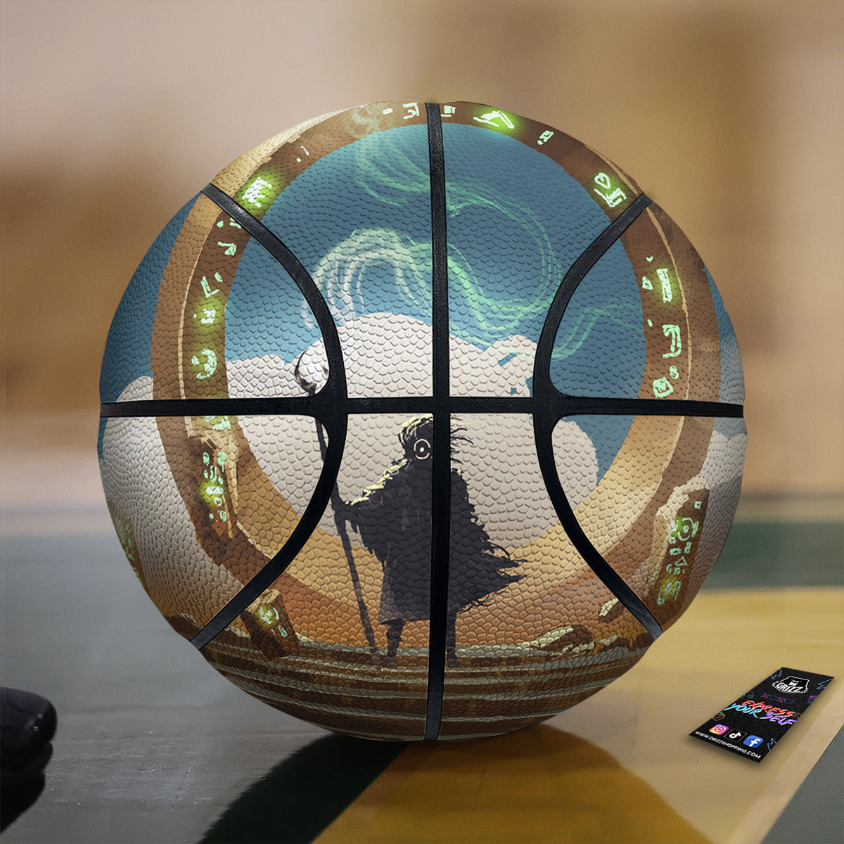 Wizard And Gate Print Basketball-grizzshop