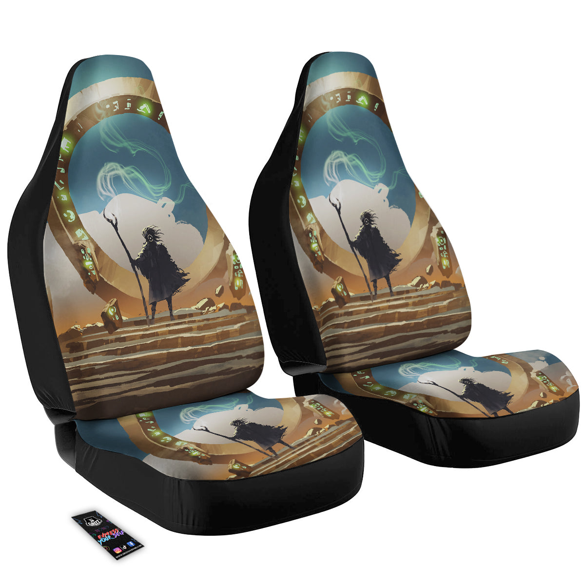 Wizard And Gate Print Car Seat Covers-grizzshop