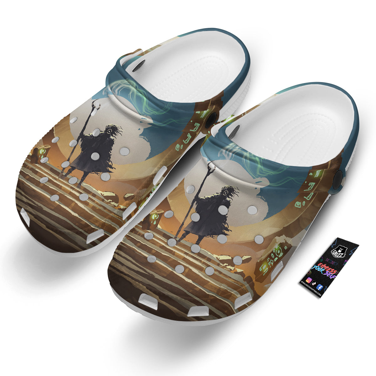 Wizard And Gate Print Clog-grizzshop