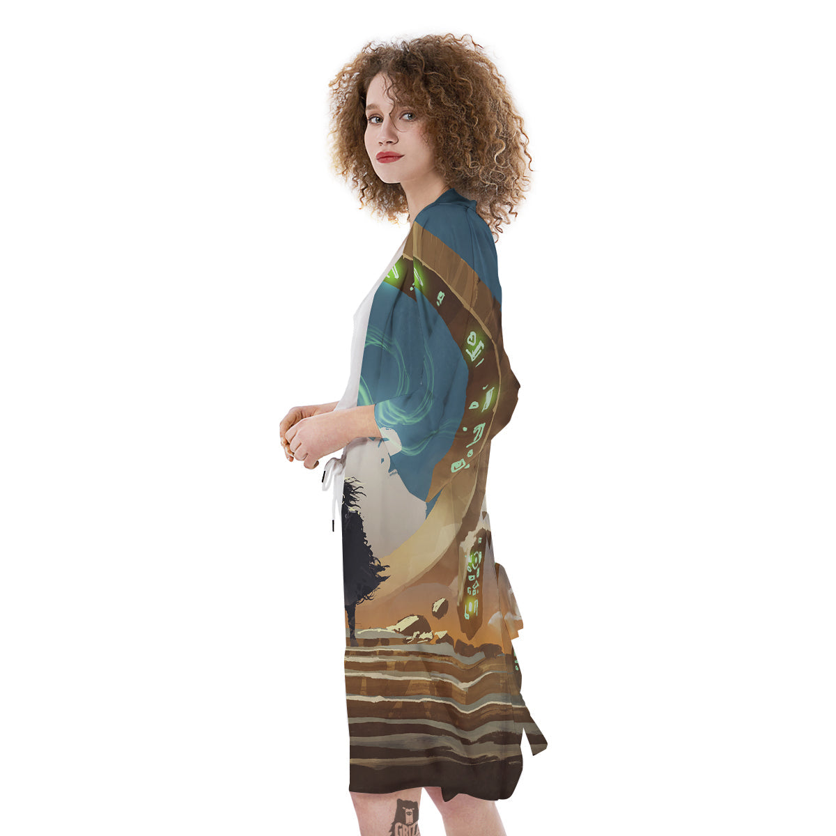 Wizard And Gate Print Kimono-grizzshop
