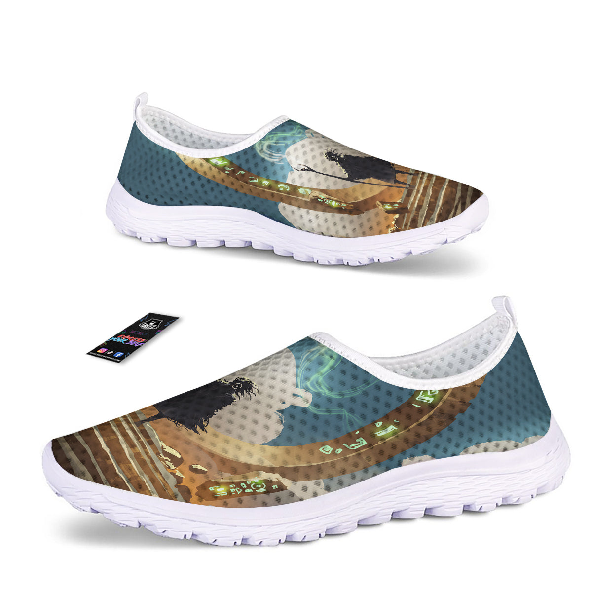 Wizard And Gate Print Nurse Shoes-grizzshop