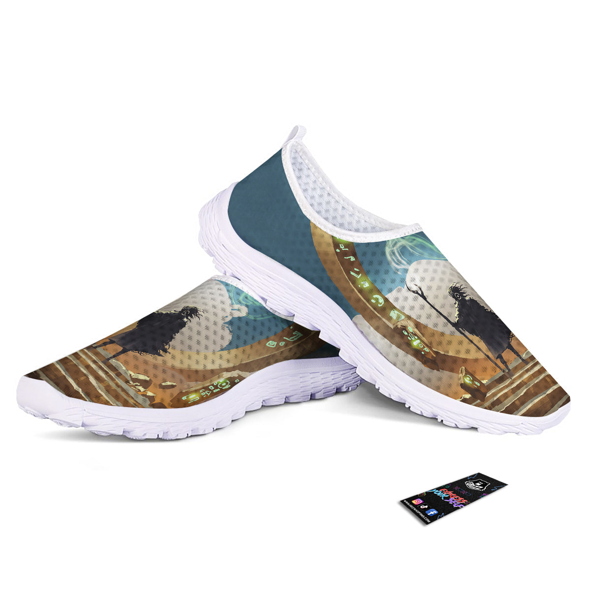 Wizard And Gate Print Nurse Shoes-grizzshop
