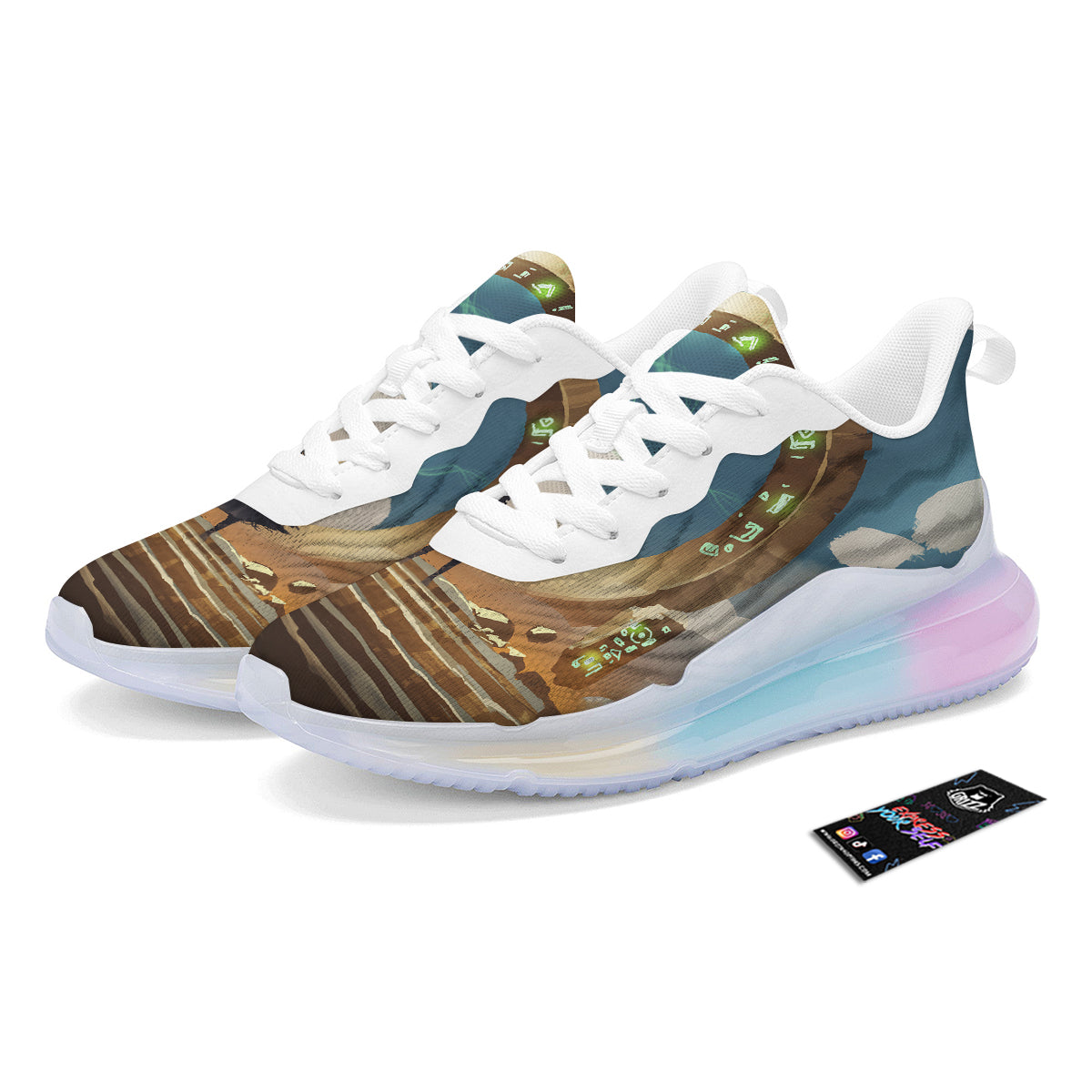 Wizard And Gate Print Running Sneakers-grizzshop