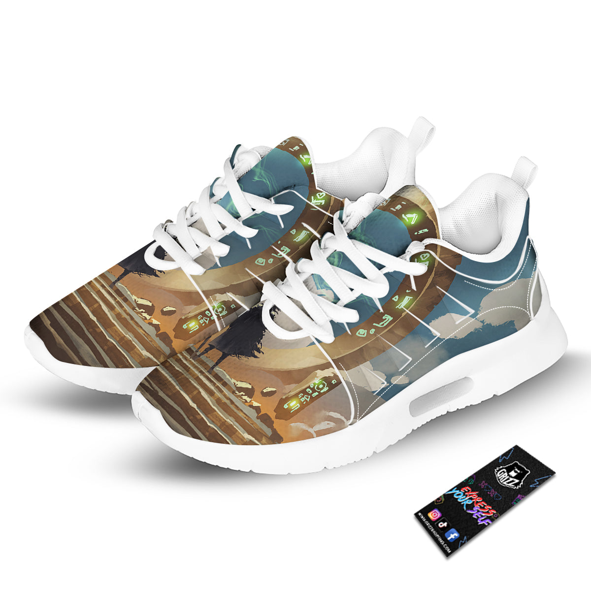 Wizard And Gate Print Tennis Shoes-grizzshop