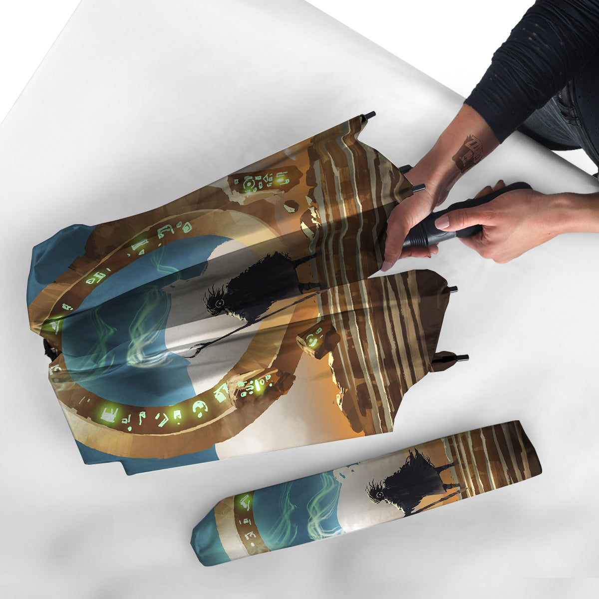 Wizard And Gate Print Umbrella-grizzshop