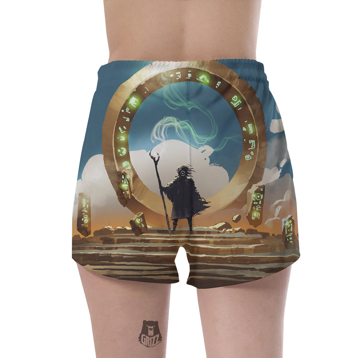 Wizard And Gate Print Women's Shorts-grizzshop