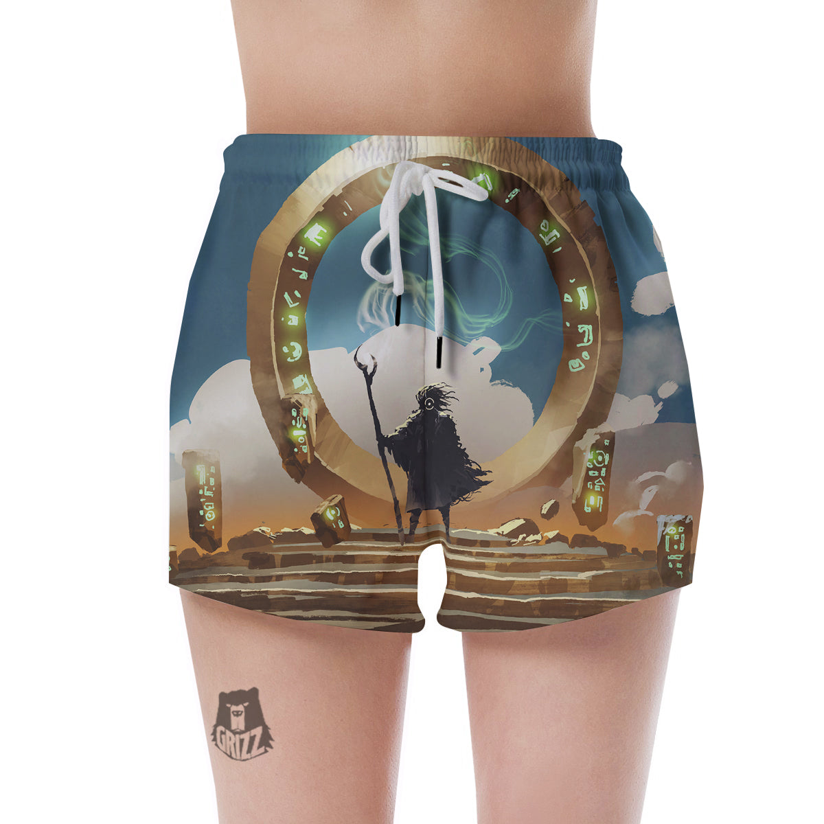 Wizard And Gate Print Women's Shorts-grizzshop