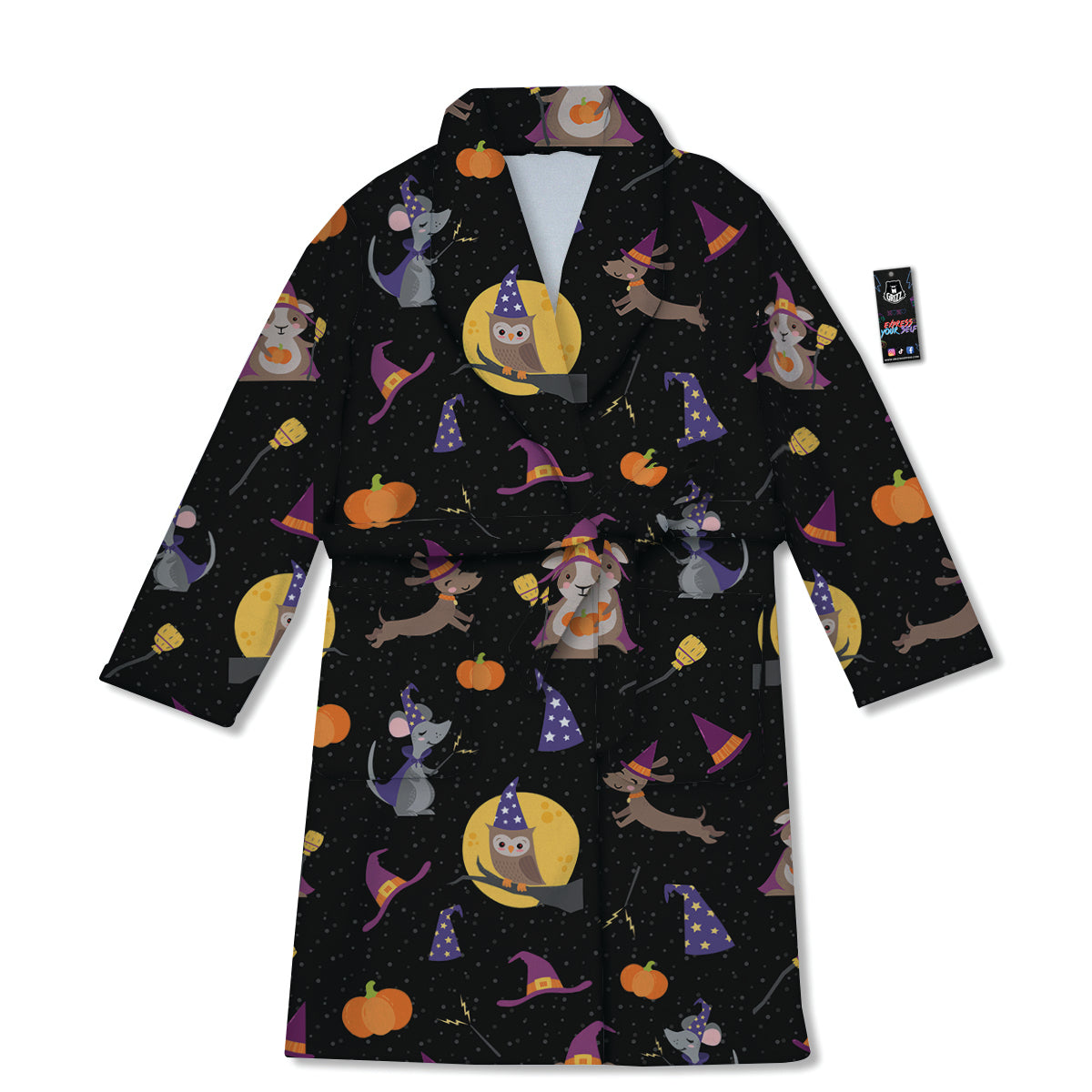 Wizard Animal Print Pattern Bathrobe-grizzshop