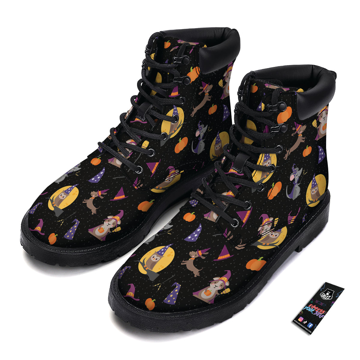 Wizard Animal Print Pattern Boots-grizzshop