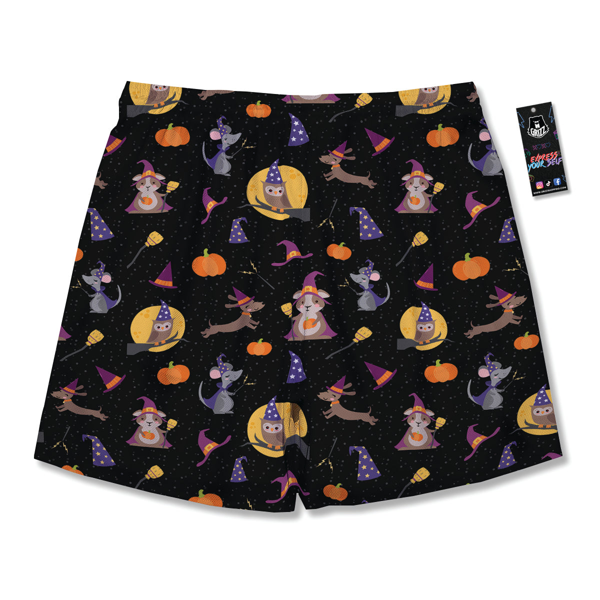 Wizard Animal Print Pattern Men's Running Shorts-grizzshop