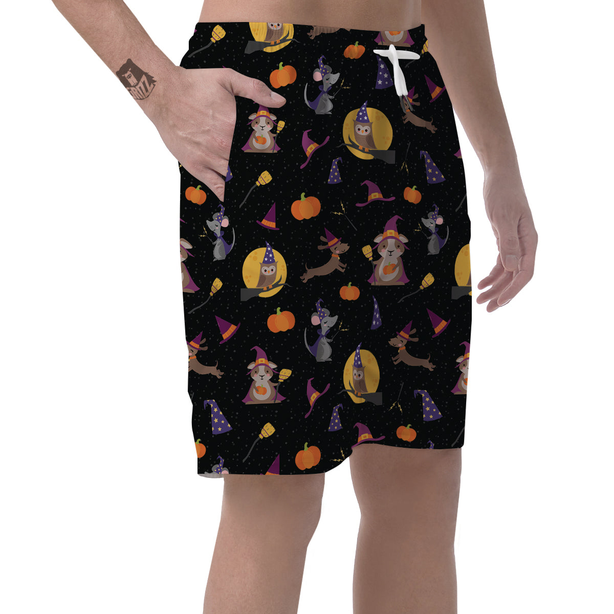 Wizard Animal Print Pattern Men's Shorts-grizzshop