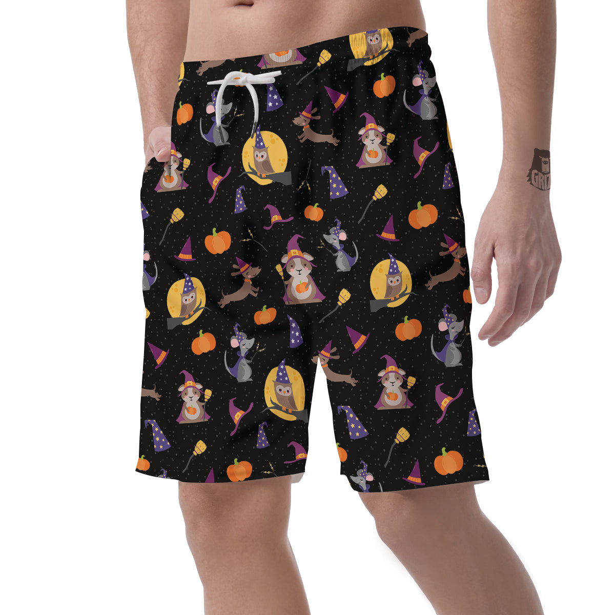 Wizard Animal Print Pattern Men's Shorts-grizzshop