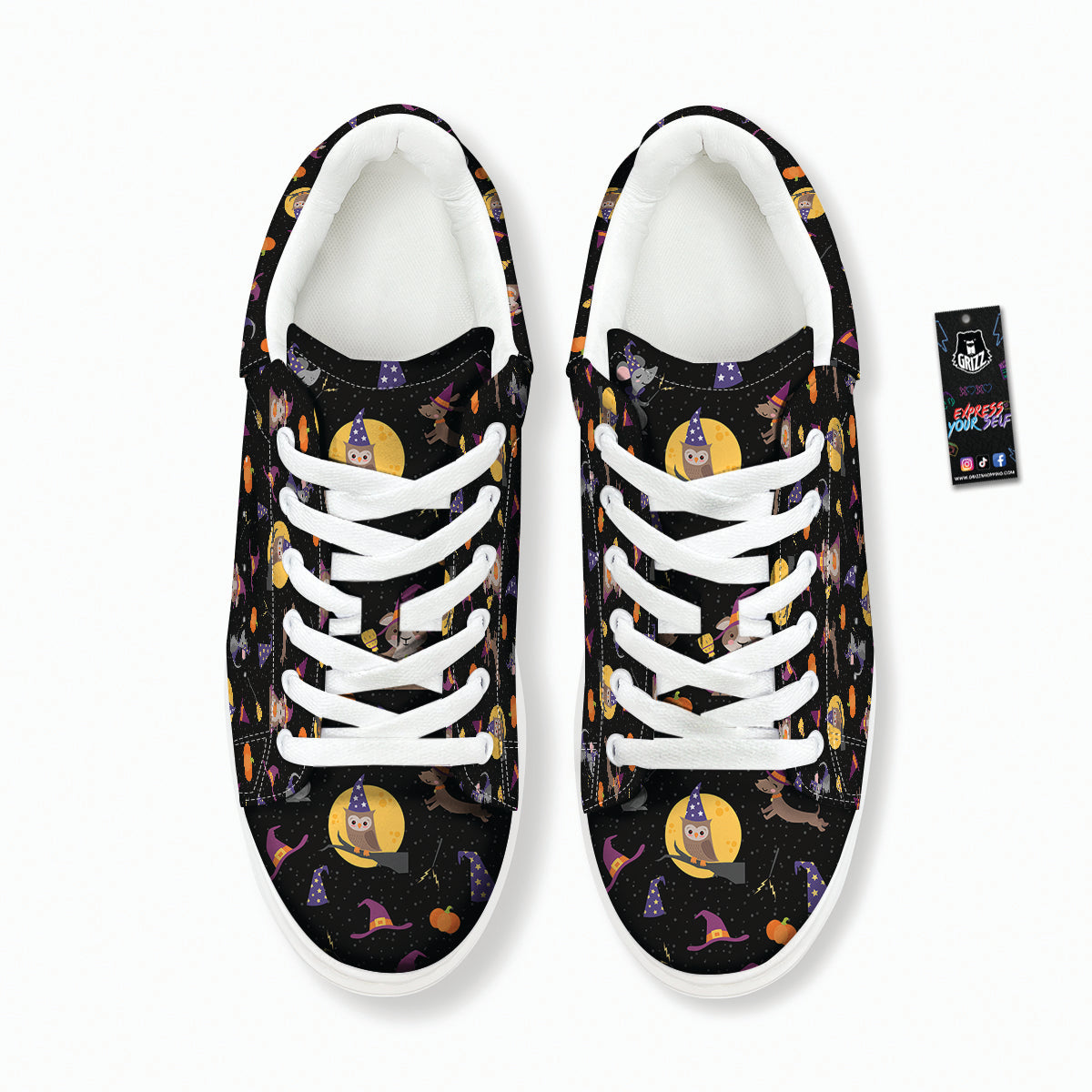 Wizard Animal Print Pattern Platform Shoes-grizzshop