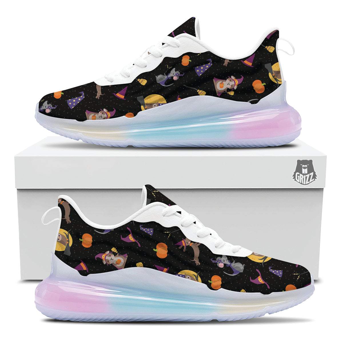 Wizard Animal Print Pattern Running Sneakers-grizzshop