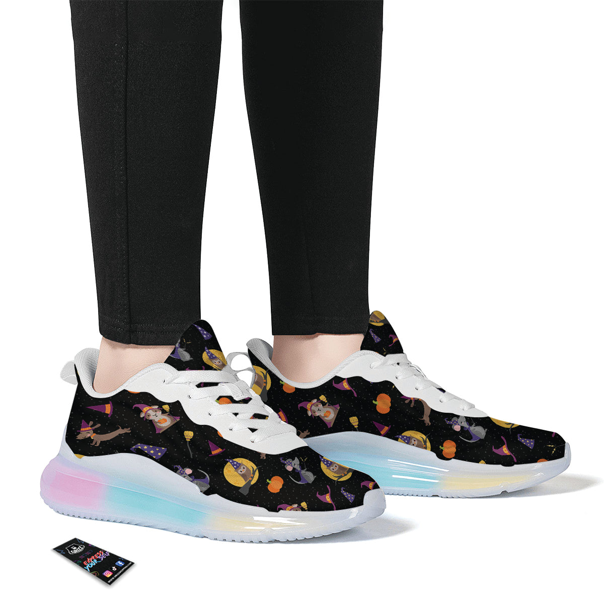 Wizard Animal Print Pattern Running Sneakers-grizzshop