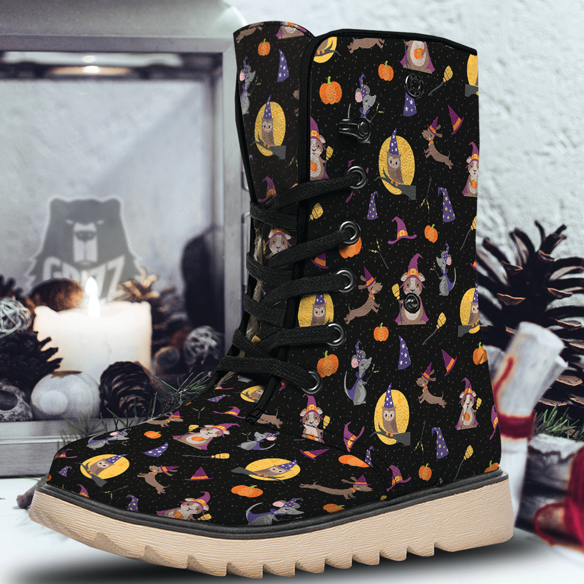 Wizard Animal Print Pattern Snow Boots-grizzshop