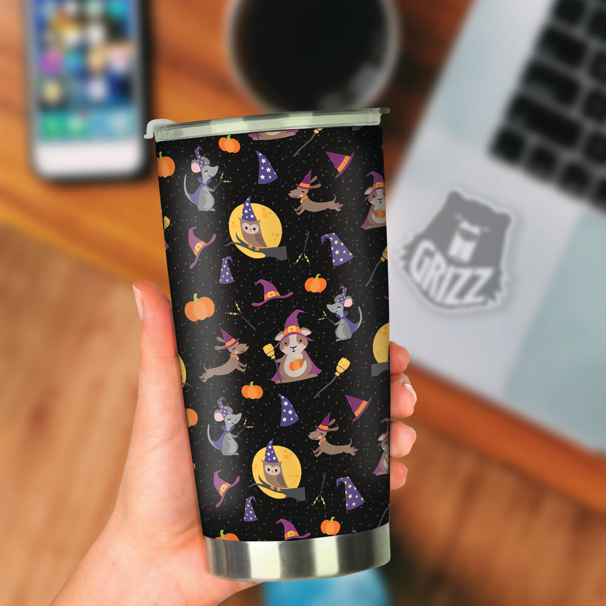 Wizard Animal Print Pattern Tumbler-grizzshop