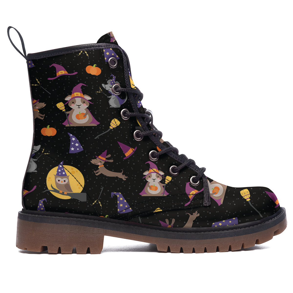 Wizard Animal Print Pattern Work Boots-grizzshop