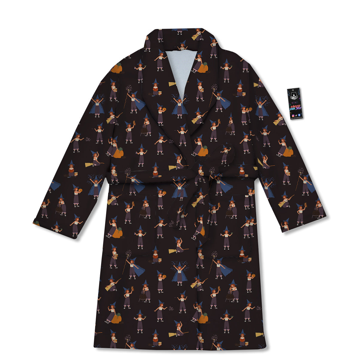 Wizard Cute Print Pattern Bathrobe-grizzshop