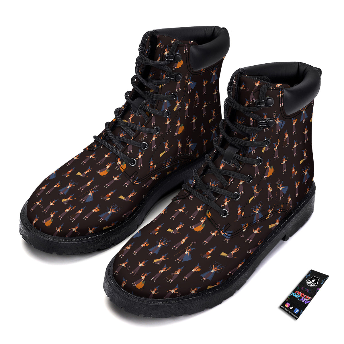 Wizard Cute Print Pattern Boots-grizzshop