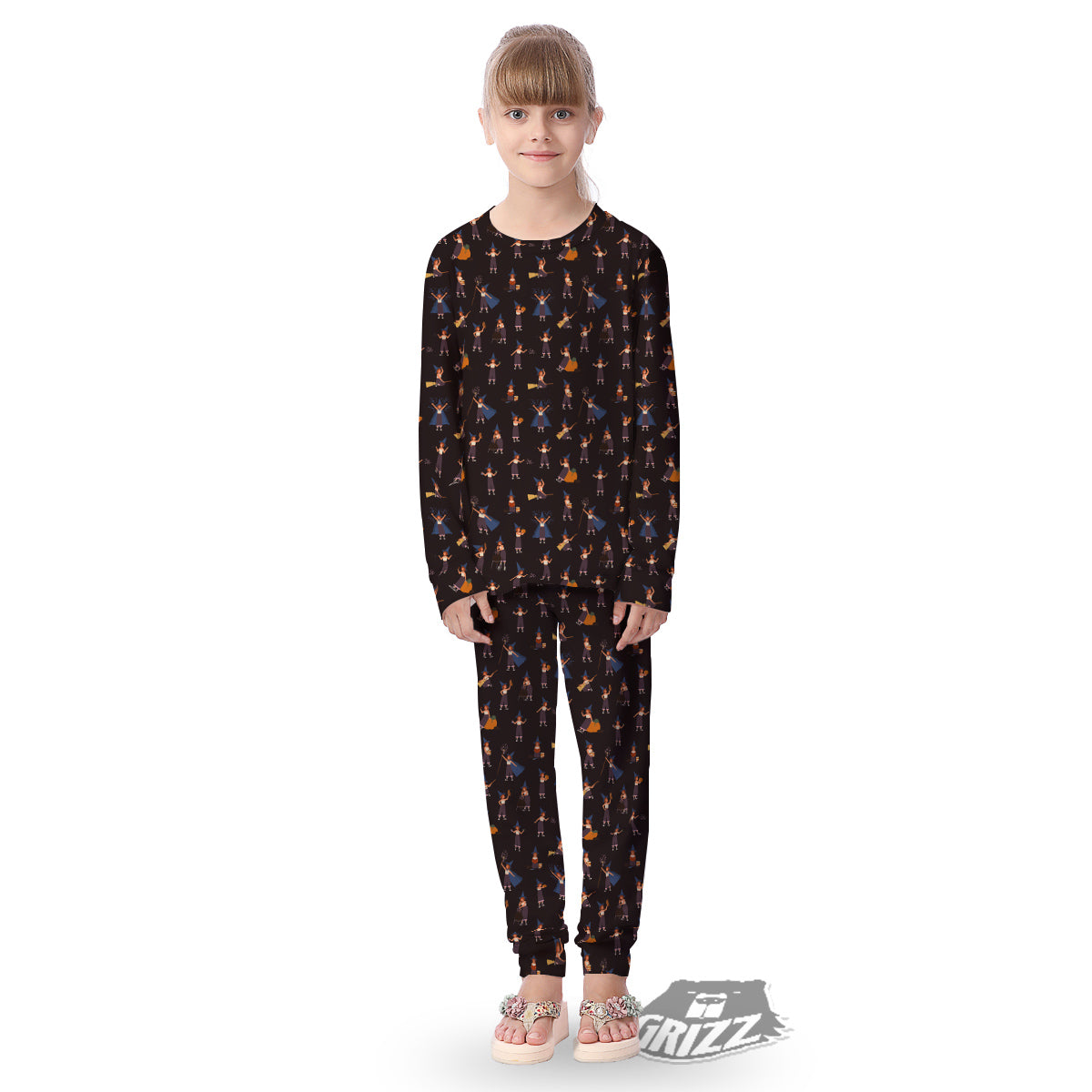 Wizard Cute Print Pattern Kid's Pajamas-grizzshop