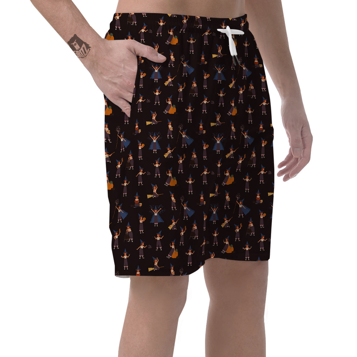 Wizard Cute Print Pattern Men's Shorts-grizzshop