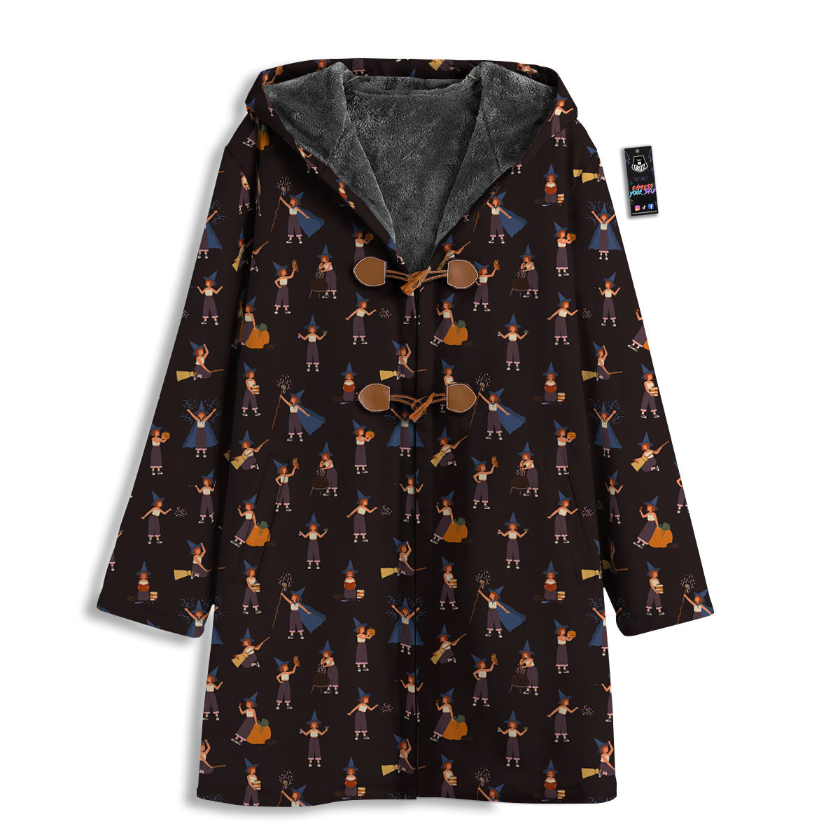 Wizard Cute Print Pattern Men's Windbreaker Jacket-grizzshop