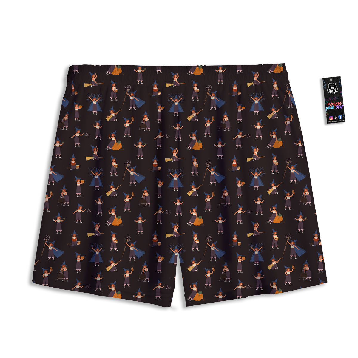 Wizard Cute Print Pattern Mesh Shorts-grizzshop