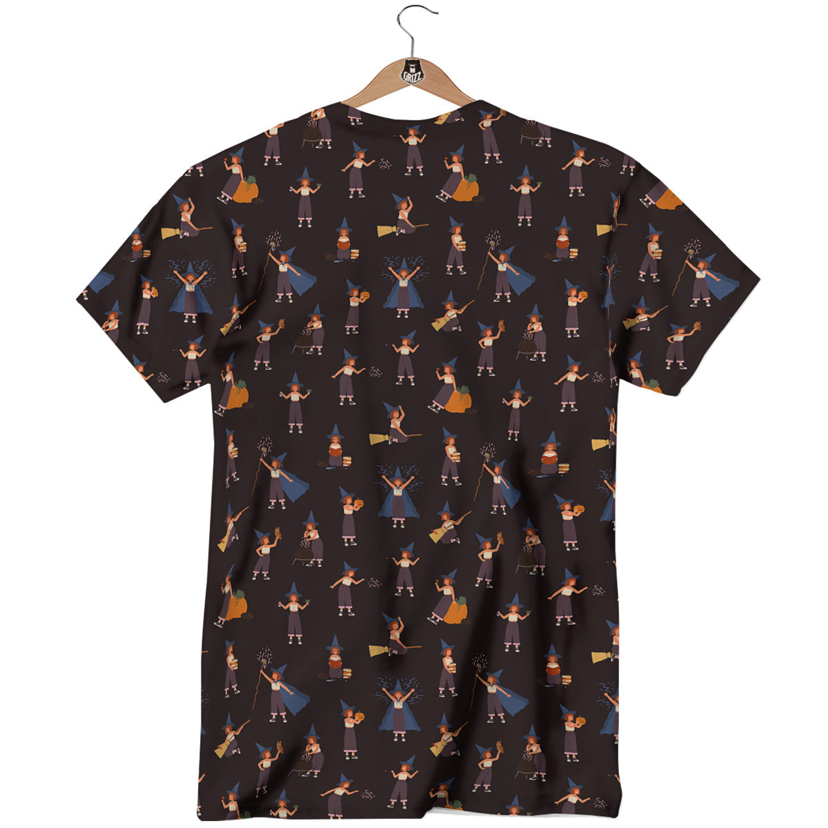 Wizard Cute Print Pattern T-Shirt-grizzshop