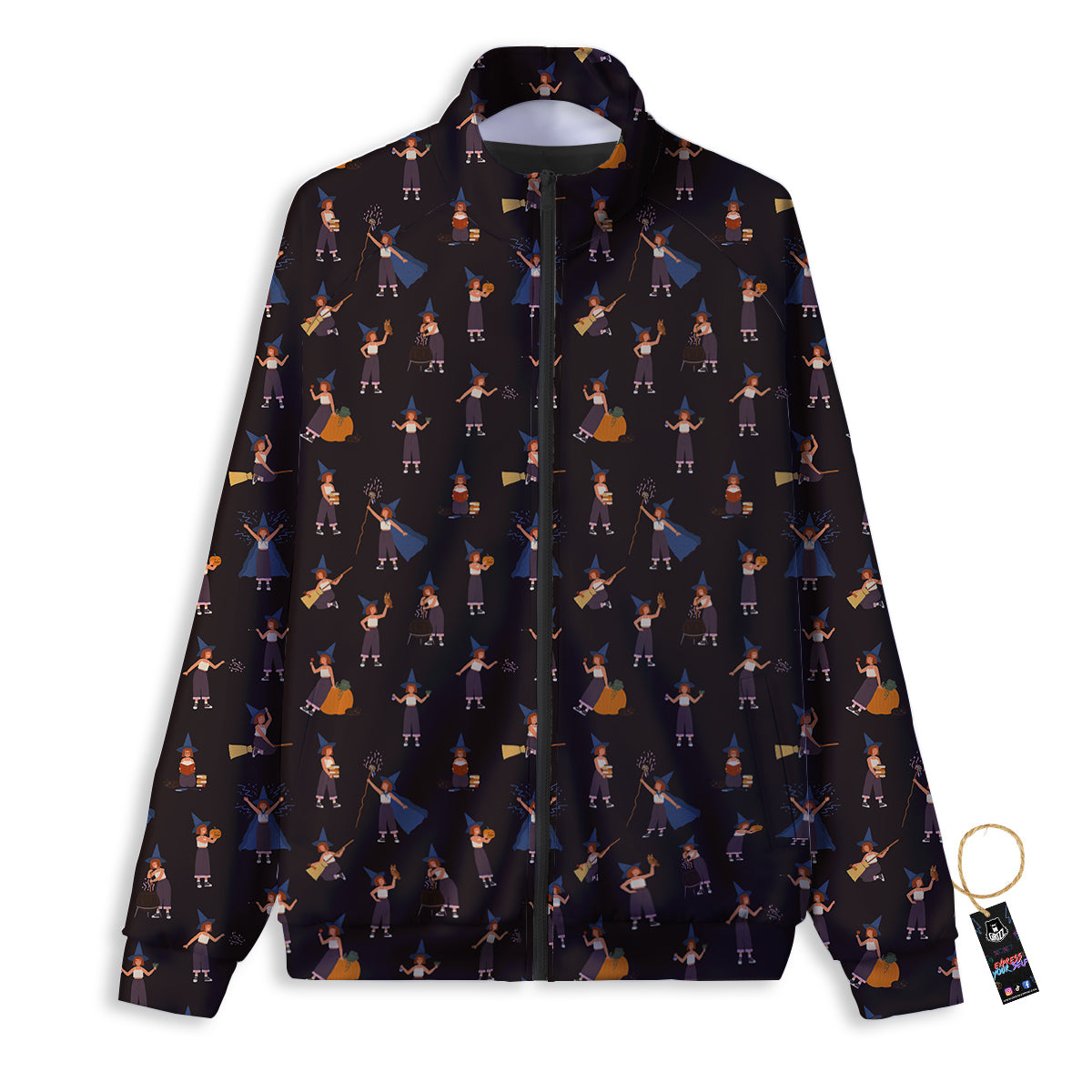 Wizard Cute Print Pattern Track Jacket-grizzshop