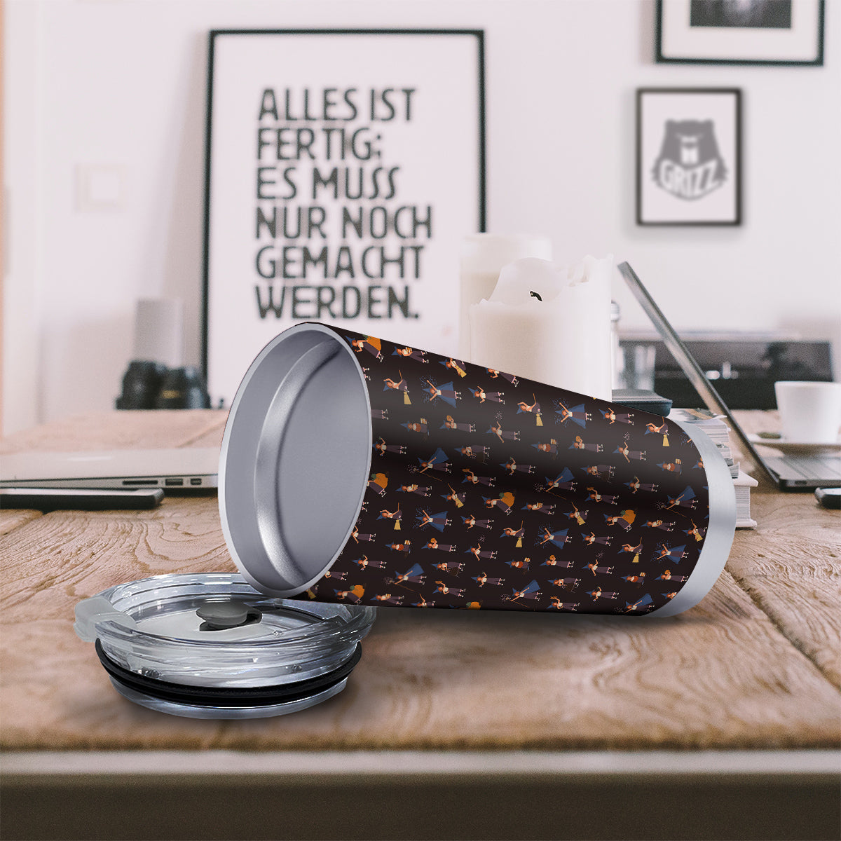 Wizard Cute Print Pattern Tumbler-grizzshop