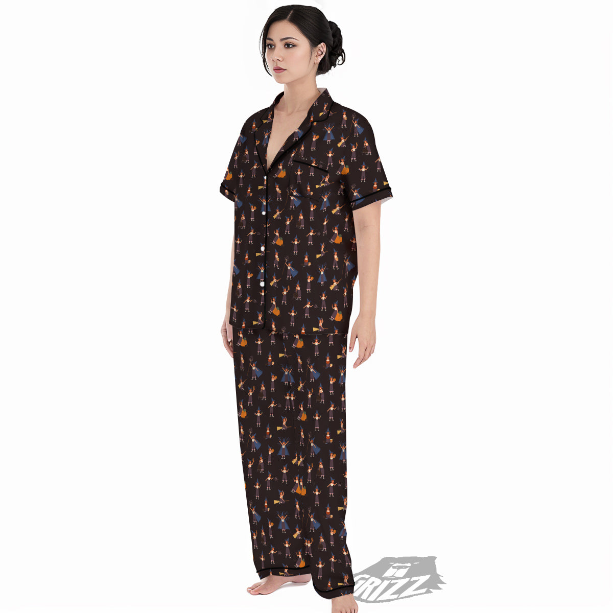 Wizard Cute Print Pattern Women's Pajamas Set-grizzshop