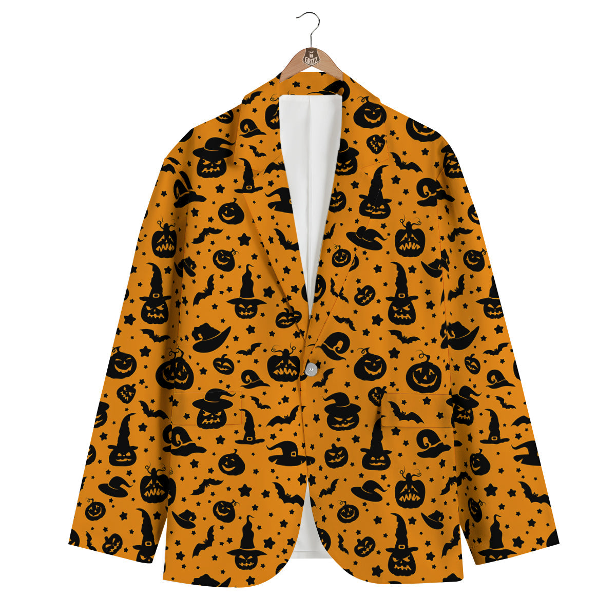 Wizard Halloween Print Pattern Men's Blazer-grizzshop