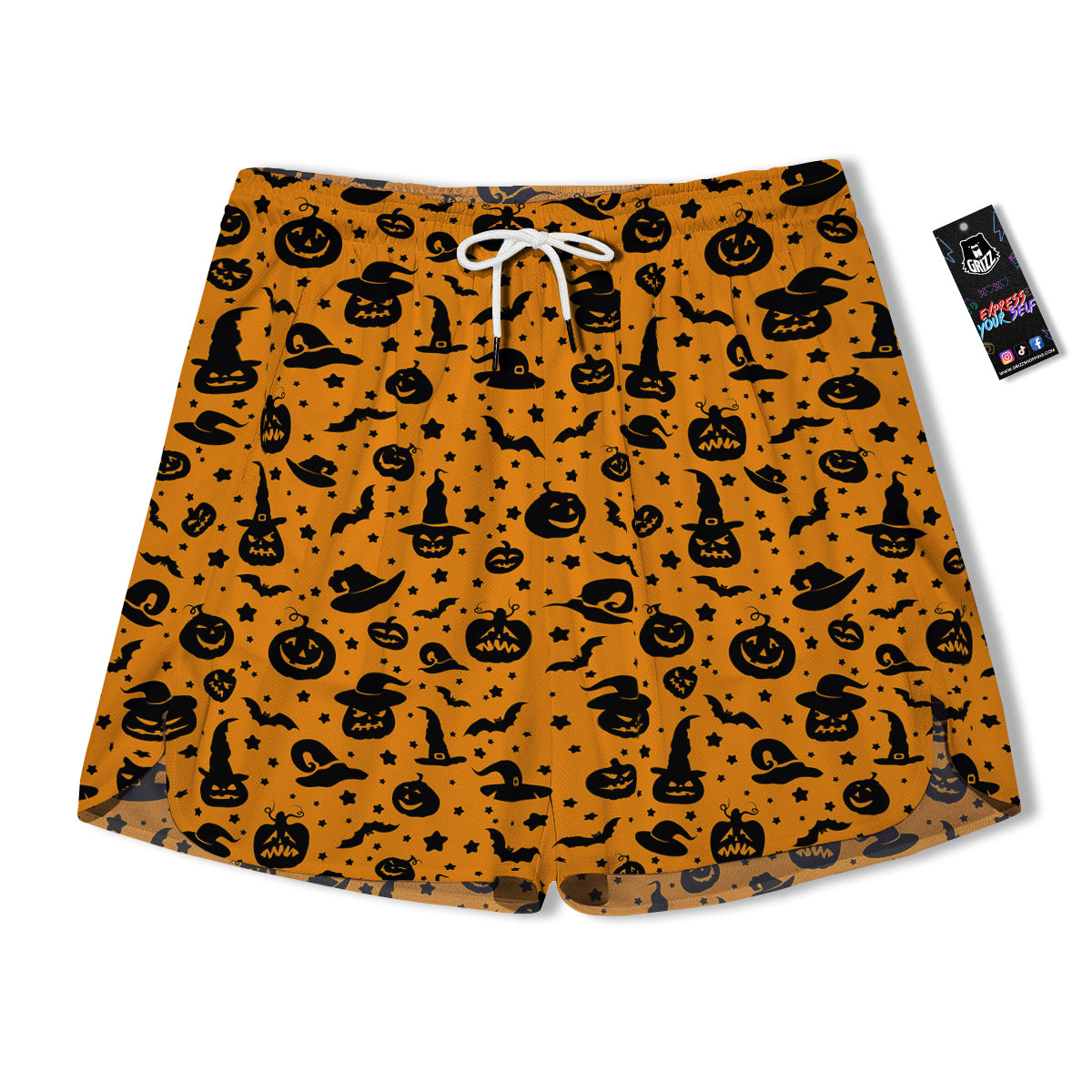 Wizard Halloween Print Pattern Men's Running Shorts-grizzshop