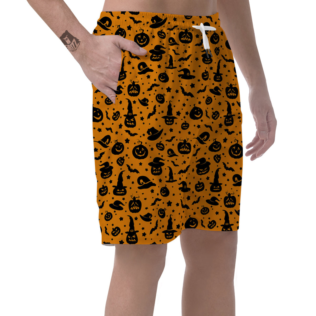 Wizard Halloween Print Pattern Men's Shorts-grizzshop