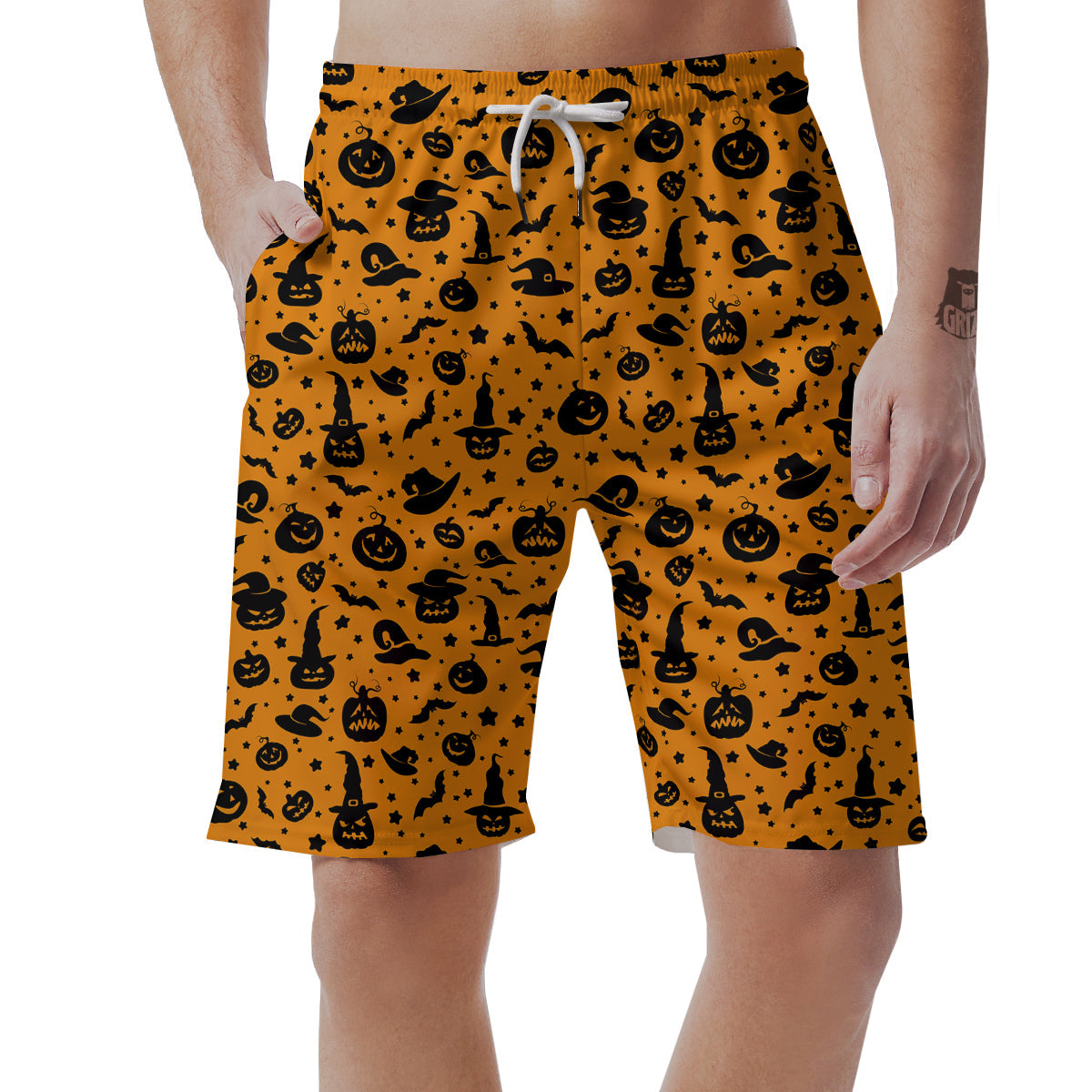 Wizard Halloween Print Pattern Men's Shorts-grizzshop