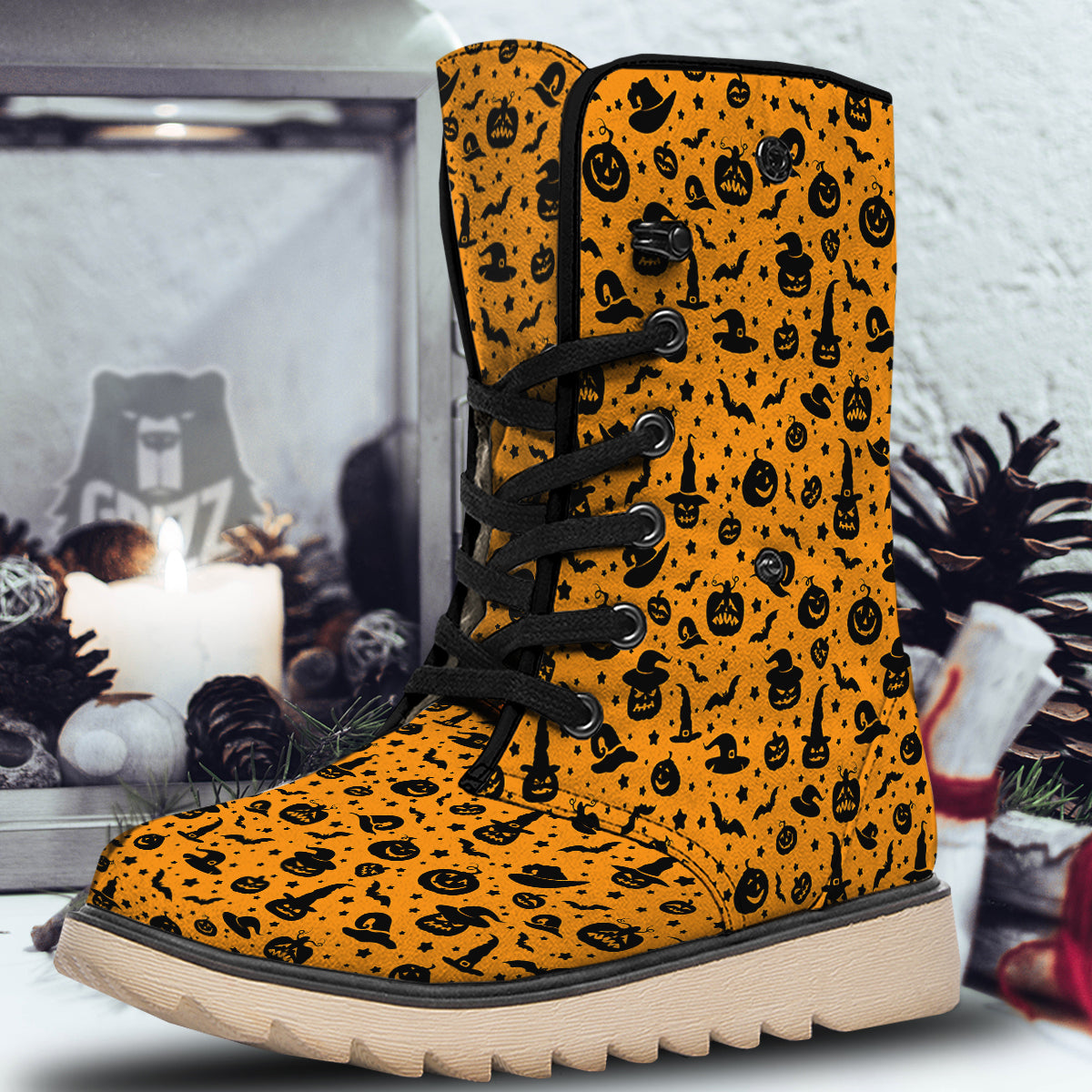 Wizard Halloween Print Pattern Snow Boots-grizzshop