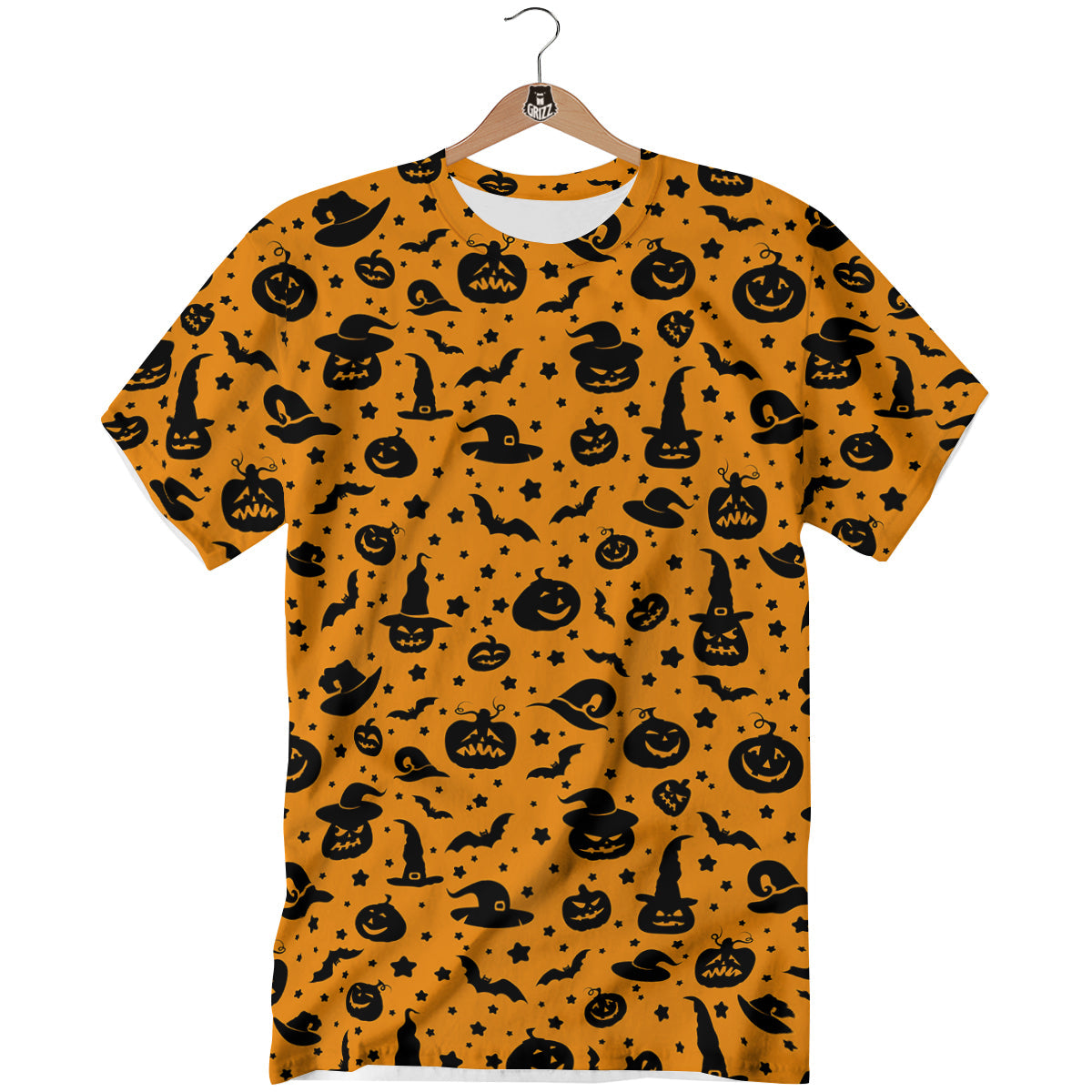 Wizard Halloween Print Pattern T-Shirt-grizzshop