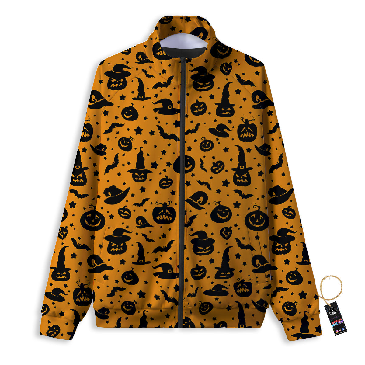 Wizard Halloween Print Pattern Track Jacket-grizzshop