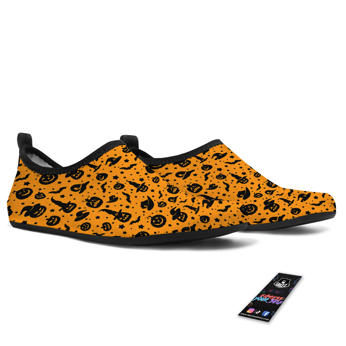 Wizard Halloween Print Pattern Water Shoes-grizzshop